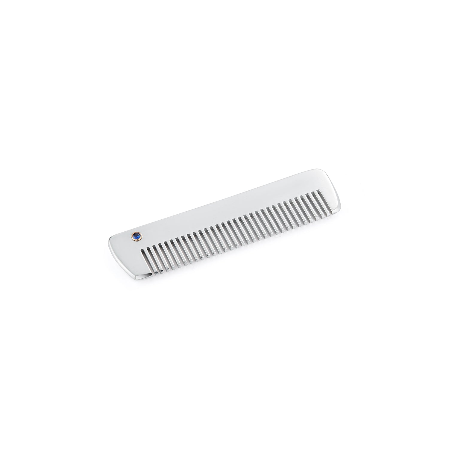 Sterling Silver Comb with Blue Sapphire