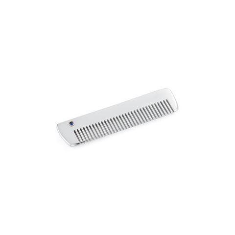 Sterling Silver Comb with Blue Sapphire