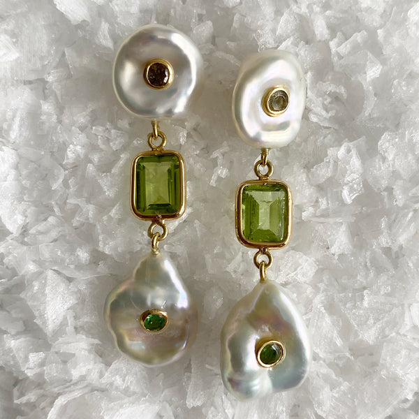 Les Perles Gem Drop Earrings
