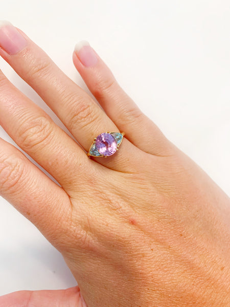 One-of-a-Kind Spinel and Aquamarine Ring