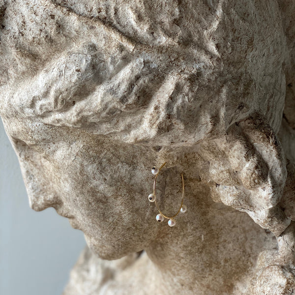 Les Perles Pink Sapphire Hoops