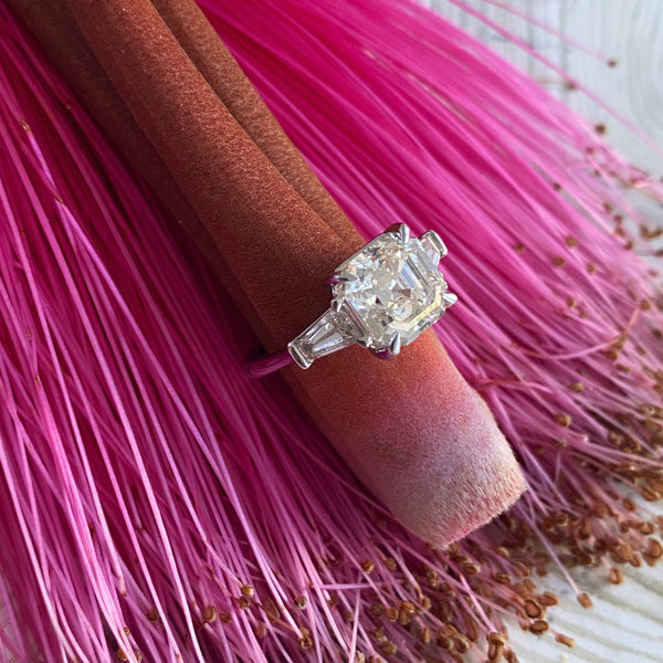 Asscher Cut Diamond Engagement Ring