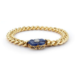 Custom Lapis and Diamond Necklace