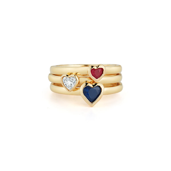 Les Classiques Ruby Heart Pinky Ring