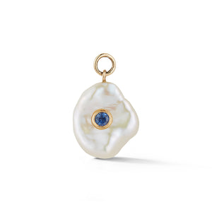 Les Perles Sapphire Baroque Pearl Earring Charm