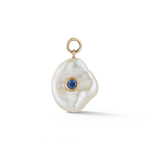 Les Perles Sapphire Baroque Pearl Earring Charm