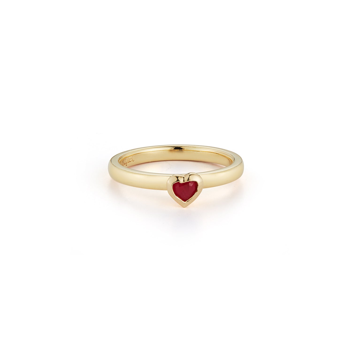 Les Classiques Ruby Heart Pinky Ring – Couplet