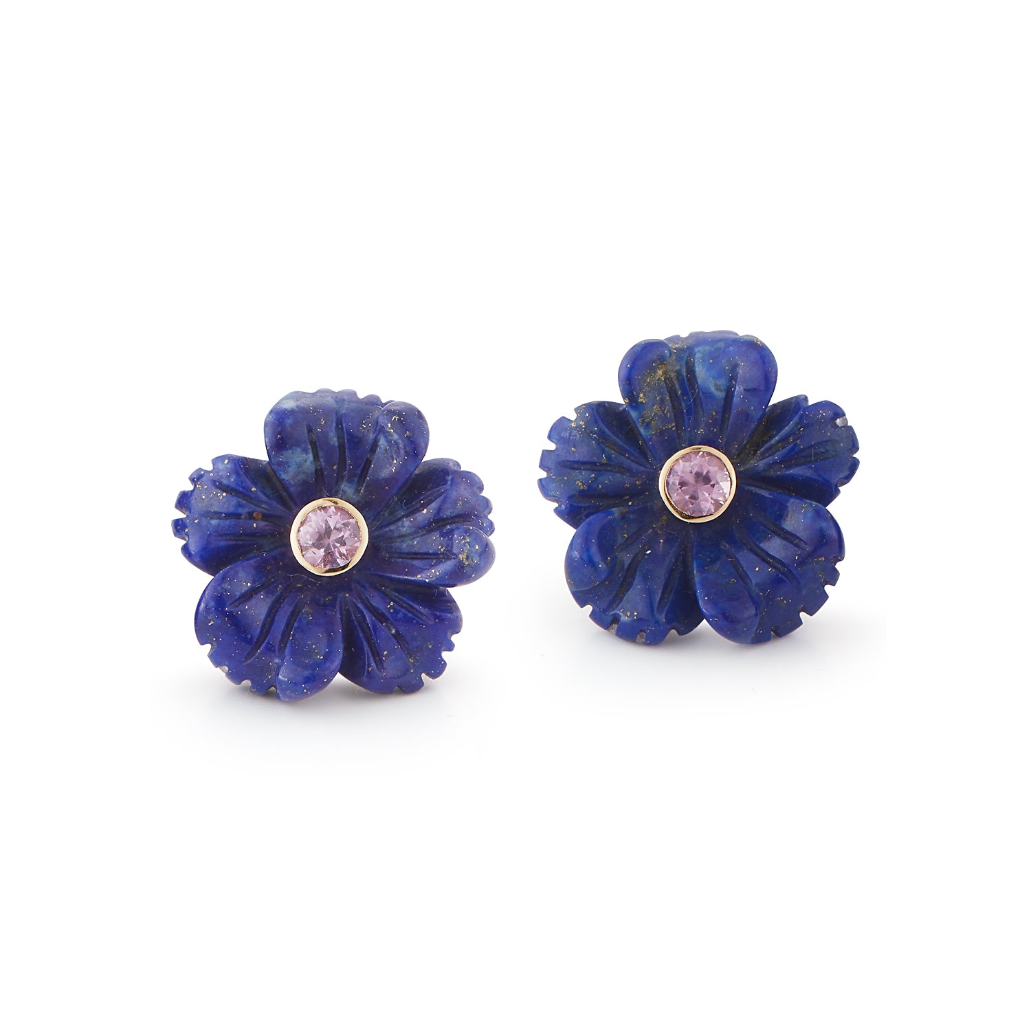Flex Fleurs Pink Sapphire Earrings