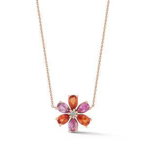 Les Fleurs Sapphire and Diamond Necklace